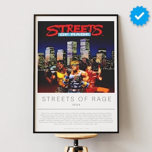 Streets of Rage Poster | Gaming Poster | Video Game Prints | Wall Decor Posters | Gaming Gift | Video Game Poster | Gaming Decor