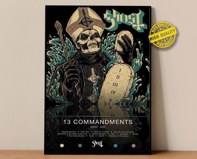 Ghost Poster | 13 Commandments Poster | Album Poster Prints | Wall ...