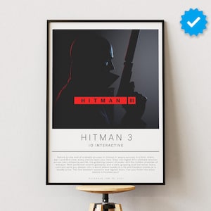 Hitman 3 Poster | Gaming Poster | Video Game Prints | Wall Decor Posters | Gaming Gift | Video Game Poster | Gaming Decor