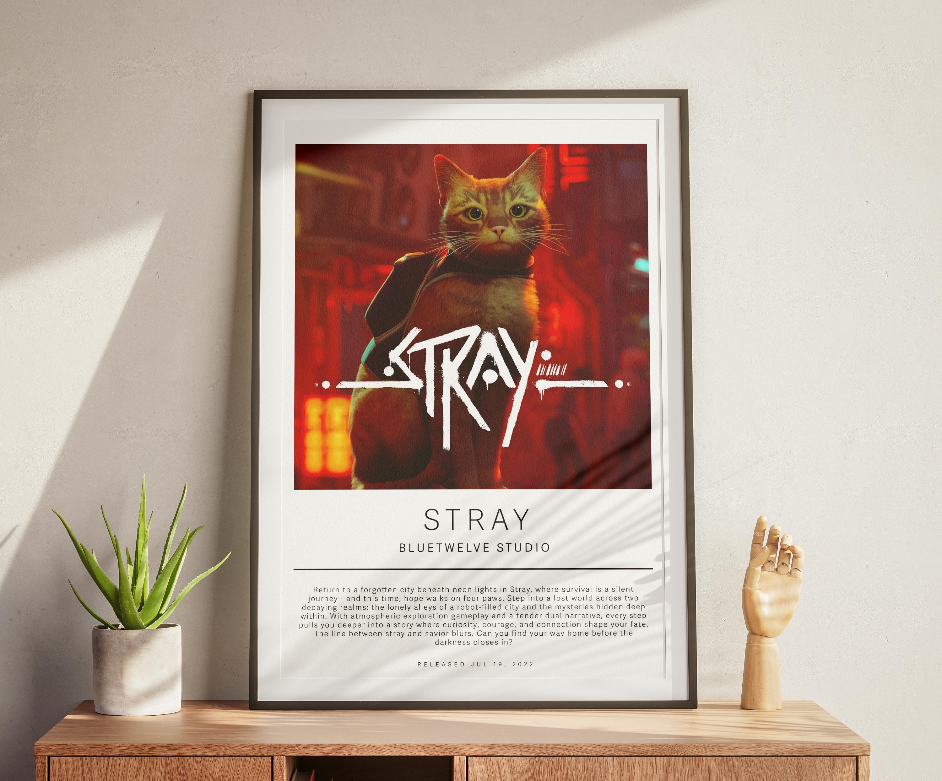 Stray Poster | Gaming Poster | Video Game Prints | Wall Decor Posters ...