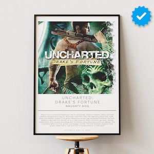 Uncharted: Drake&#39;s Fortune Poster | Gaming Poster | Video Game Prints | Wall Decor Posters | Gaming Gift | Video Game Poster | Gaming Decor