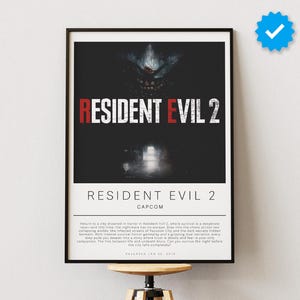 Resident Evil 2 Poster | Gaming Poster | Video Game Prints | Wall Decor Posters | Gaming Gift | Video Game Poster | Gaming Decor