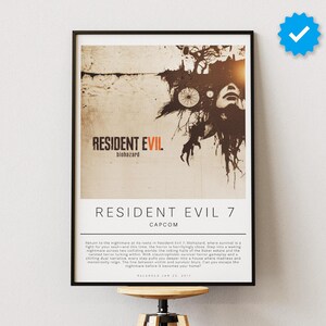 Resident Evil 7 Poster | Gaming Poster | Video Game Prints | Wall Decor Posters | Gaming Gift | Video Game Poster | Gaming Decor