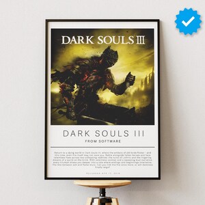 Dark Souls 3 Poster | Gaming Poster | Video Game Prints | Wall Decor Posters | Gaming Gift | Video Game Poster | Gaming Decor