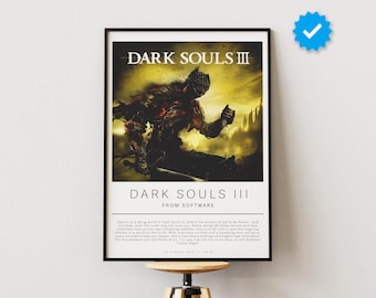 Dark Souls 3 Poster | Gaming Poster | Video Game Prints | Wall Decor Posters | Gaming Gift | Video Game Poster | Gaming Decor