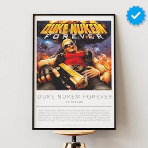 Duke Nukem Forever Poster | Gaming Poster | Video Game Prints | Wall Decor Posters | Gaming Gift | Video Game Poster | Gaming Decor