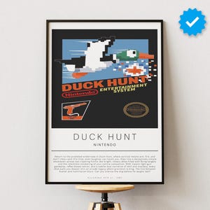 Duck Hunt Poster | Gaming Poster | Video Game Prints | Wall Decor Posters | Gaming Gift | Video Game Poster | Gaming Decor