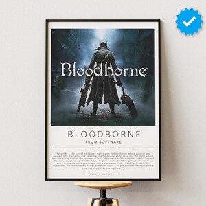 Bloodborne Poster | Gaming Poster | Video Game Prints | Wall Decor Posters | Gaming Gift | Video Game Poster | Gaming Decor