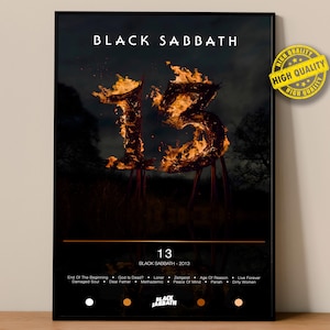 Black Sabbath Poster | 13 Poster | Album Poster Prints | Wall Decor Posters | Album Cover | Metal Music Poster