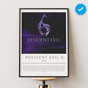 Resident Evil 6 Poster | Gaming Poster | Video Game Prints | Wall Decor Posters | Gaming Gift | Video Game Poster | Gaming Decor