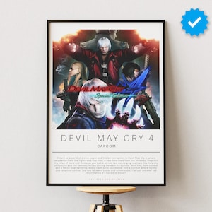 Devil May Cry 4 Poster | Gaming Poster | Video Game Prints | Wall Decor Posters | Gaming Gift | Video Game Poster | Gaming Decor