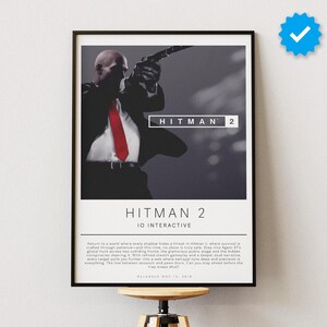 Hitman 2 Poster | Gaming Poster | Video Game Prints | Wall Decor Posters | Gaming Gift | Video Game Poster | Gaming Decor