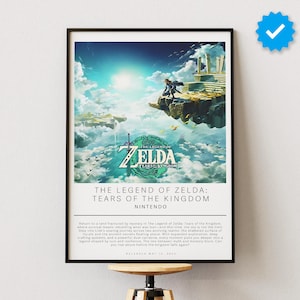 The Legend of Zelda: Tears of the Kingdom Poster | Gaming Poster | Video Game Prints | Wall Decor Posters | Video Game Poster | Gaming Decor