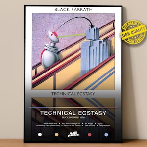 Black Sabbath Poster | Technical Ectasy Poster | Album Poster Prints | Wall Decor Posters | Album Cover | Metal Music Poster