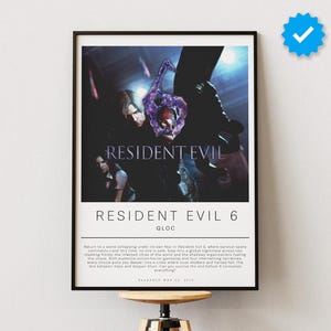 Resident Evil 6 Poster | Gaming Poster | Video Game Prints | Wall Decor Posters | Gaming Gift | Video Game Poster | Gaming Decor