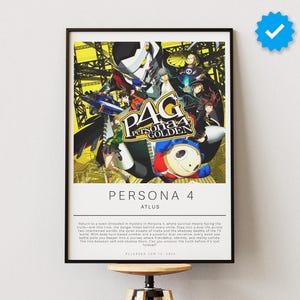 Poster Persona 4 | Poster de jeu vidéo | Impressions de jeux vidéo | Affiches décoratives murales | Cadeau de jeu | Affiche de jeu vidéo | Décoration de jeu