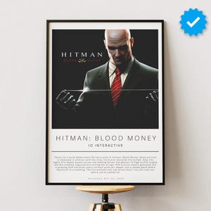 Hitman: Blood Money Poster | Gaming Poster | Video Game Prints | Wall Decor Posters | Gaming Gift | Video Game Poster | Gaming Decor