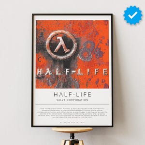 Half Life Poster | Gaming Poster | Video Game Prints | Wall Decor Posters | Gaming Gift | Video Game Poster | Gaming Decor