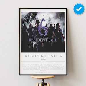 Resident Evil 6 Poster | Gaming Poster | Video Game Prints | Wall Decor Posters | Gaming Gift | Video Game Poster | Gaming Decor