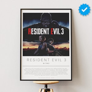 Resident Evil 3 Poster | Gaming Poster | Video Game Prints | Wall Decor Posters | Gaming Gift | Video Game Poster | Gaming Decor