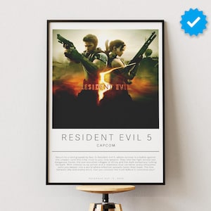 Resident Evil 5 Poster | Gaming Poster | Video Game Prints | Wall Decor Posters | Gaming Gift | Video Game Poster | Gaming Decor