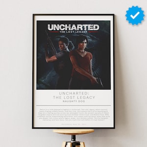 Uncharted: The Lost Legacy Poster | Gaming Poster | Video Game Prints | Wall Decor Posters | Gaming Gift | Video Game Poster | Gaming Decor