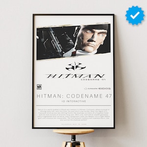 Hitman: Codename 47 Poster | Gaming Poster | Video Game Prints | Wall Decor Posters | Gaming Gift | Video Game Poster | Gaming Decor