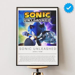 Sonic Unleashed Poster | Gaming Poster | Video Game Prints | Wall Decor Posters | Gaming Gift | Video Game Poster | Gaming Decor