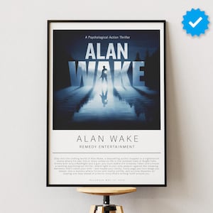 Alan Wake Poster | Gaming Poster | Video Game Prints | Wall Decor Posters | Gaming Gift | Video Game Poster | Gaming Decor