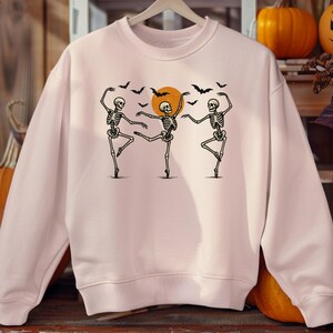 Dancing Skeleton Sweatshirt, Halloween Sweatshirt, Spooky Sweatshirt, Cute Halloween Shirt, Funny Skeleton Sweatshirt, Cozy Sweatshirt