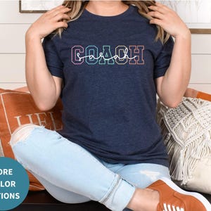 Personalized Coach Squad T-shirt, Custom Coaching Gift, Team Coach Shirt, Game Day Outfit, Coach Name Shirt, Game Day Tee, Custom Sports Tee