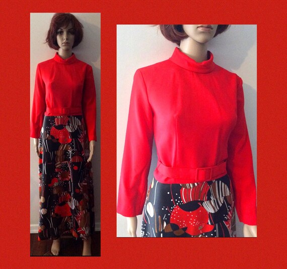 Mod Dress 1960s Dress Vintage Dress 60s Mod Dress