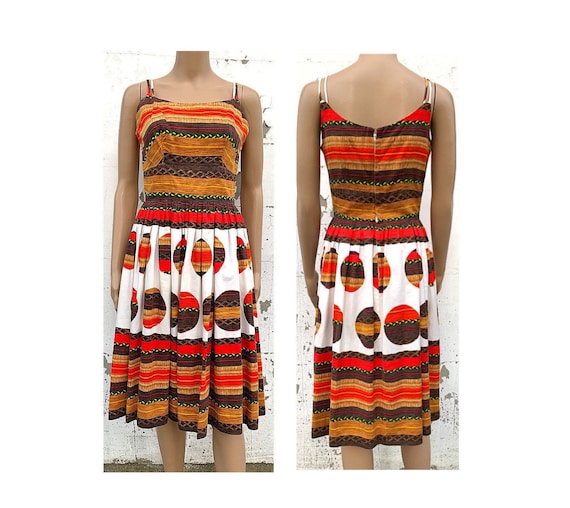 Dress Sundress 1960s Womens Dress Spring Dress Sum