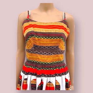 Retro Dress MOD Colorful Cotton 1960s Fashion image 5