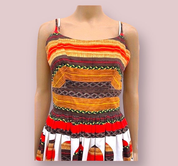 Retro Dress MOD Colorful Cotton 1960s Fashion - image 5