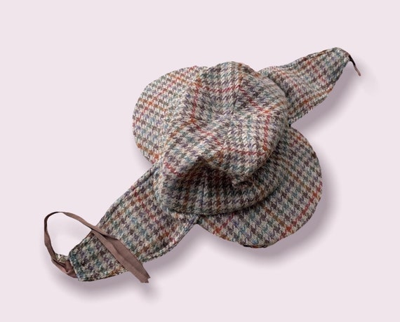 Retro Wool Hat Plaid Deerstalker By Harrods - image 5