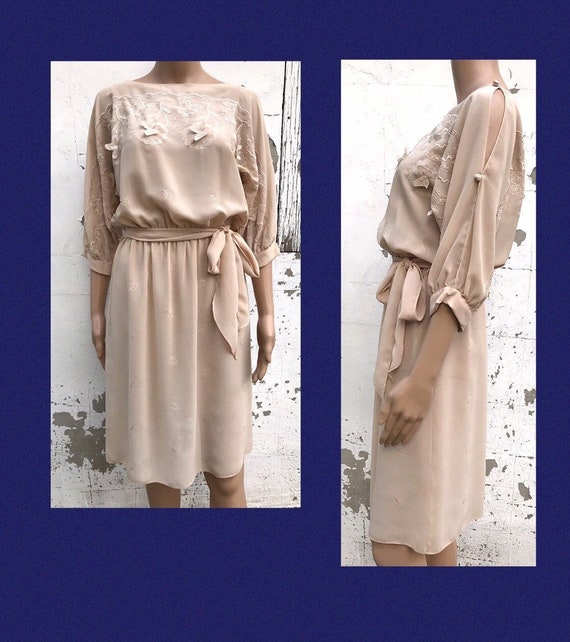 cold shoulder tea length dress