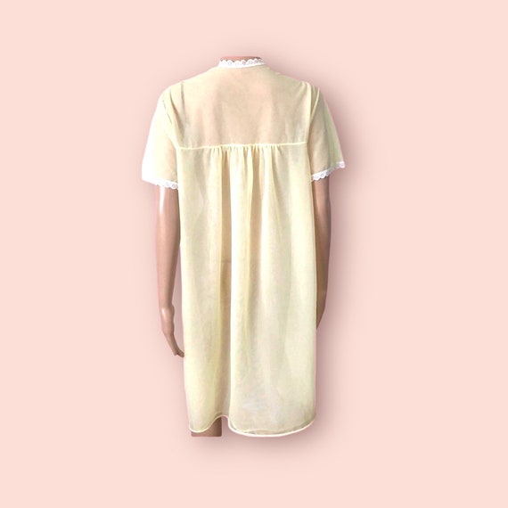Chiffon Robe Short Sheer Dressing Gown 1950’s Fas… - image 3