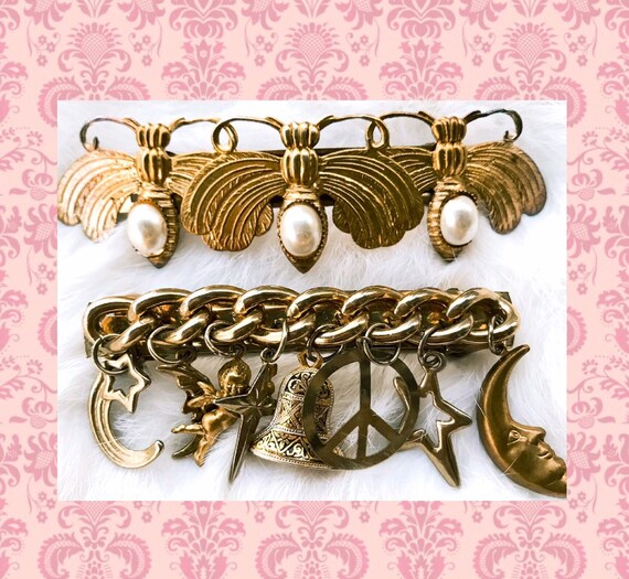 Big Hair Clips Vintage Hair Clips Gold Barrette Pe
