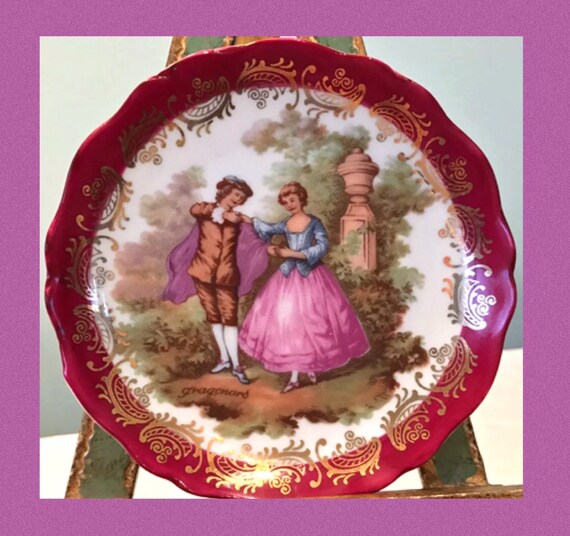 Limoges Fragonard Limoges Plate Limoges Porcelain Fragonard Etsy