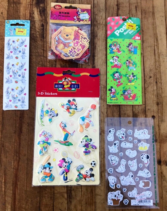 Lot of 10 Vintage Disney Winnie the Pooh Sticker Sheets