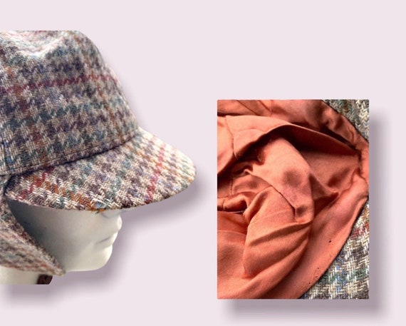 Retro Wool Hat Plaid Deerstalker By Harrods - image 8