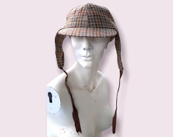 Retro Wool Hat Plaid Deerstalker By Harrods - image 2