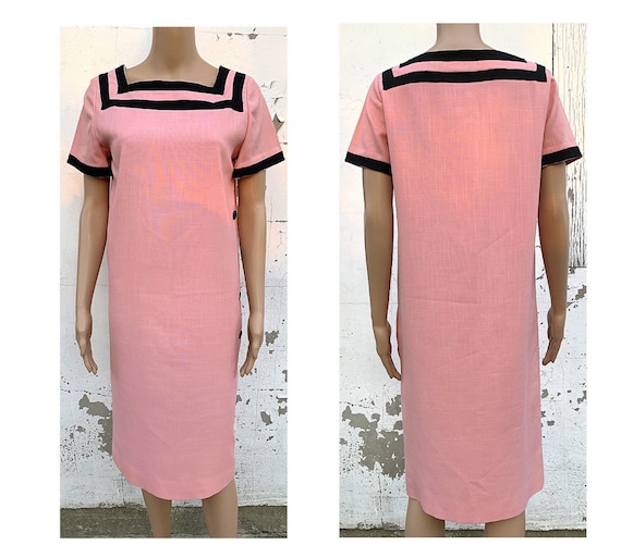 Dress Secretary Dress Day Dress Vintage Pink Dress