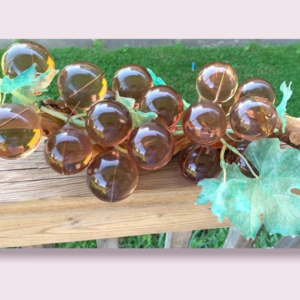 Mid Century Grapes Retro Lucite Home Decor