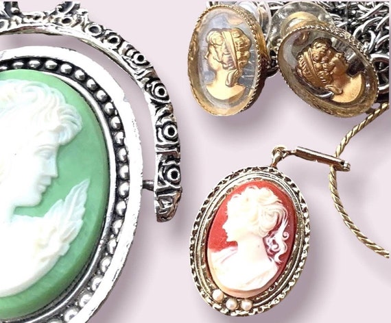 Cameo Jewelry Mixed Victorian Estate Lot - image 2