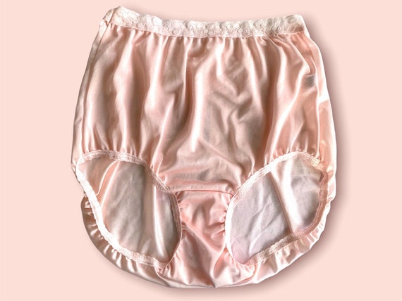 Vintage Undies Womens Panty Pink Satin High Waist NOS -  Sweden