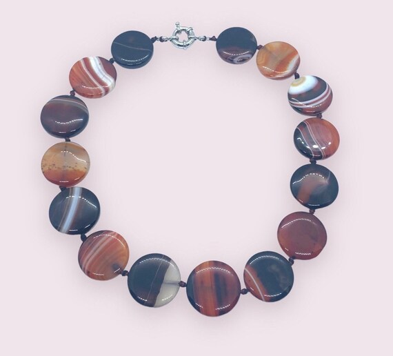 Agate Necklaces Polished Retro Statement Jewelry … - image 2