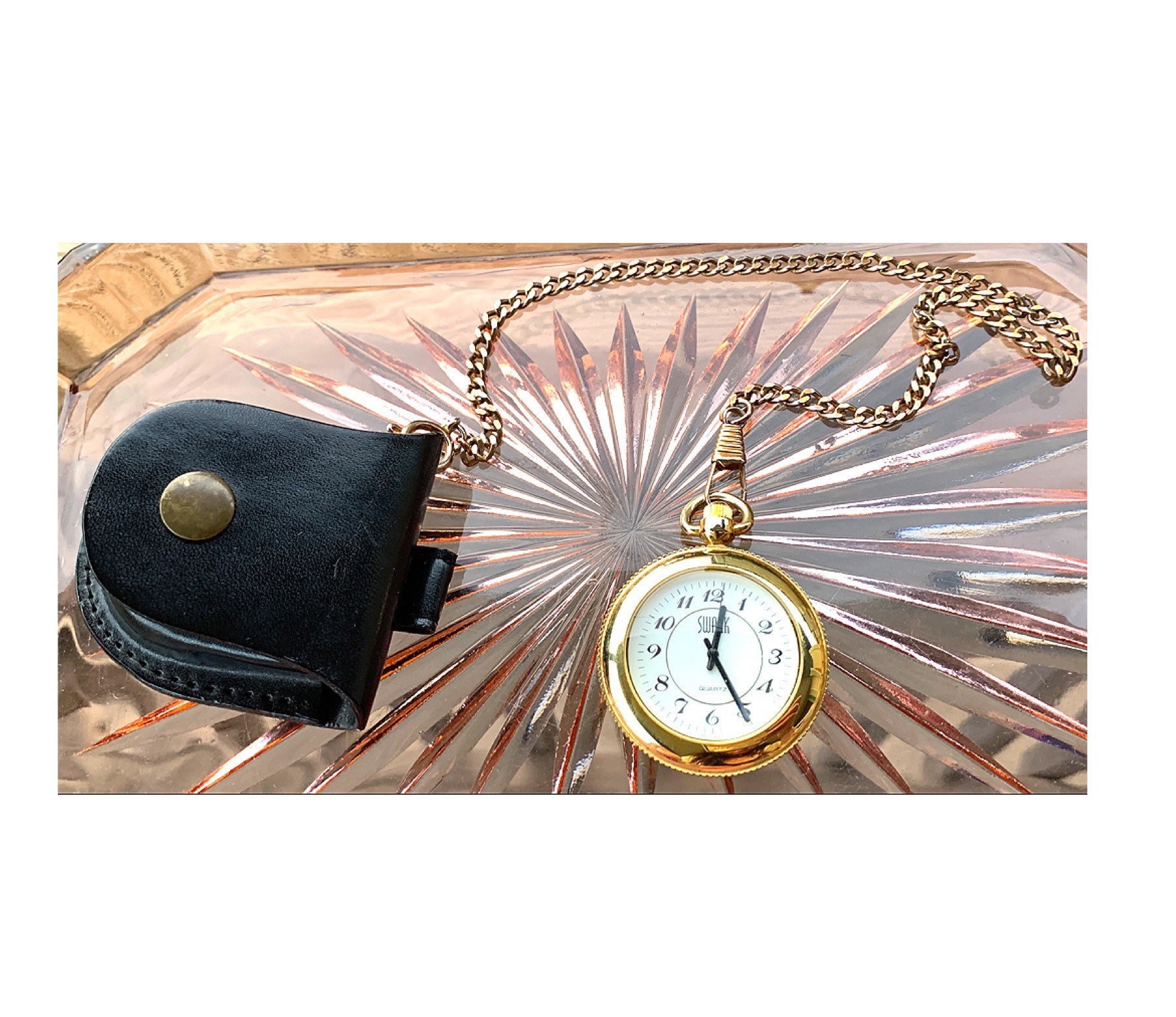 Pocket Watch Mens Watch Gold Pocket Watch Swank Watch With Etsy