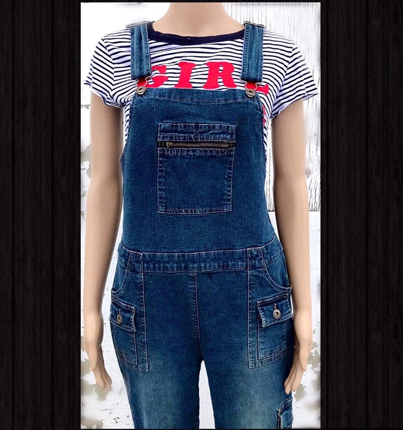 Overalls Womens Denim Bib Overall 90s Vintage Carpenter Jeans Rockabilly Designer Overalls Blue Jean Overalls